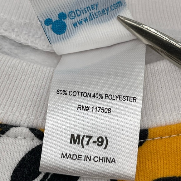 Disney Mickey & Friends Crewneck Sweatshirt Juinors Size Medium 7-9 AOP - Picture 8 of 12